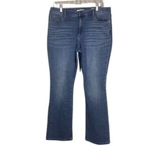 Nine West Gramercy Mini Bootcut Jeans Womens 10 Denim High Rise Capsule Heritage